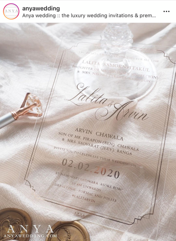 การ์ดแต่งงาน ที่หรูหรา ก็แสดงความเป็นตัวตนของคู่รักบ่าวสาวได้ ว่า เก๋ โก้ เพียงใด เรามีร้านการ์ด ที่ตอบโจทย์ความหรูหรา Luxury มาแนะนำ