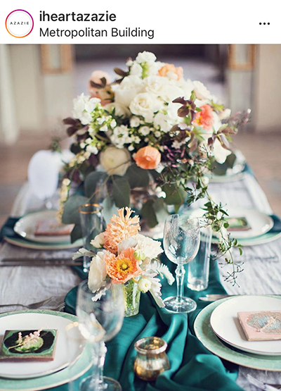 Turquoise wedding ธีมงานสีแปลก เขียว อมฟ้า ดูมีความคลาสสิค แต่ก็แฝงความมีเสน่ห์แสนเย้ายวน